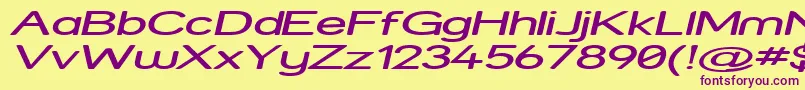 Strexpi Font – Purple Fonts on Yellow Background