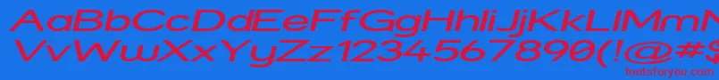 Strexpi Font – Red Fonts on Blue Background