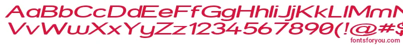 フォントStrexpi – 白い背景に赤い文字