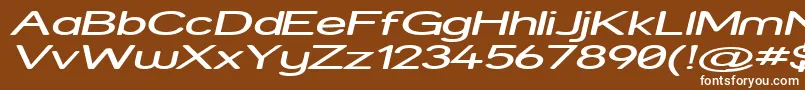 Шрифт Strexpi – белые шрифты на коричневом фоне