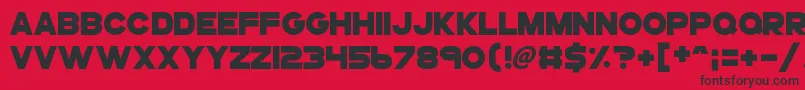 Gogoposterpunch Font – Black Fonts on Red Background