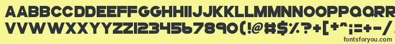 Gogoposterpunch Font – Black Fonts on Yellow Background