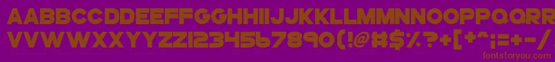 Gogoposterpunch Font – Brown Fonts on Purple Background