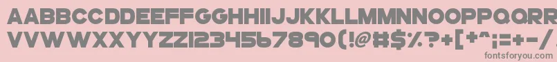 Gogoposterpunch Font – Gray Fonts on Pink Background