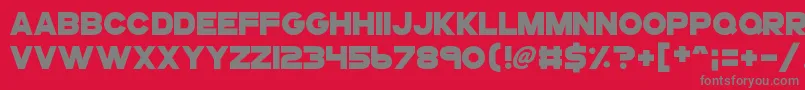 Gogoposterpunch Font – Gray Fonts on Red Background