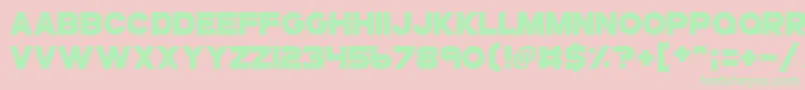 Gogoposterpunch Font – Green Fonts on Pink Background