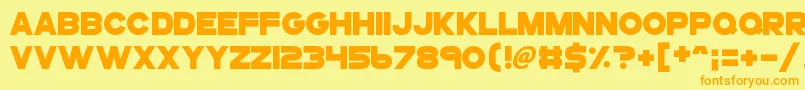 Gogoposterpunch Font – Orange Fonts on Yellow Background