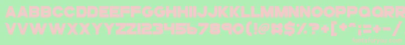 Gogoposterpunch-fontti – vaaleanpunaiset fontit vihreällä taustalla
