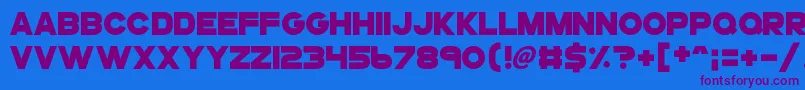 Gogoposterpunch Font – Purple Fonts on Blue Background
