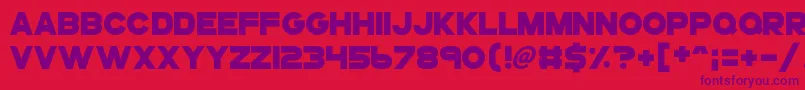 Gogoposterpunch Font – Purple Fonts on Red Background