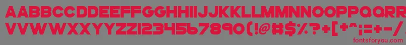 Gogoposterpunch Font – Red Fonts on Gray Background