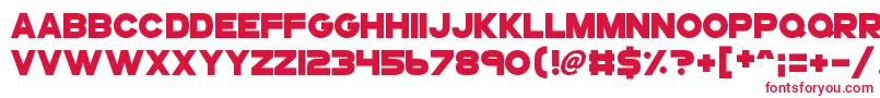 Gogoposterpunch-fontti – punaiset fontit valkoisella taustalla