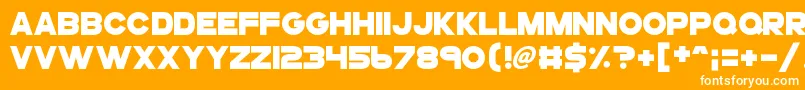 Gogoposterpunch-fontti – valkoiset fontit oranssilla taustalla