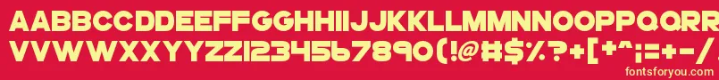 Gogoposterpunch Font – Yellow Fonts on Red Background