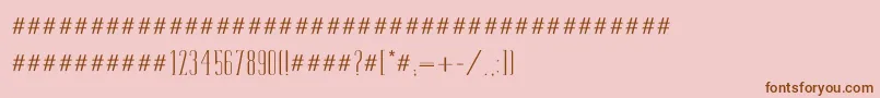 フォントTamila – ピンクの背景に茶色のフォント