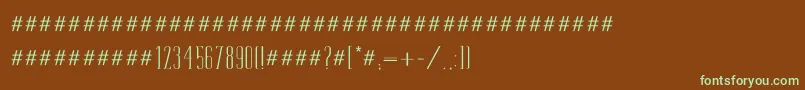 Tamila-fontti – vihreät fontit ruskealla taustalla