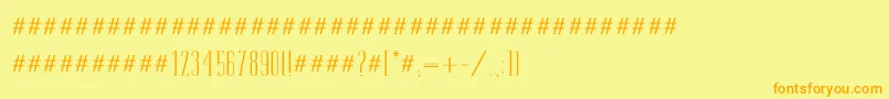 Tamila Font – Orange Fonts on Yellow Background
