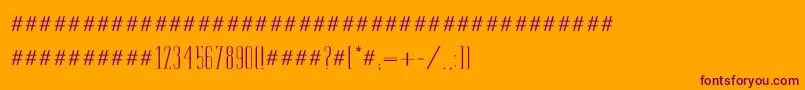 Tamila Font – Purple Fonts on Orange Background