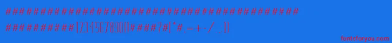 フォントTamila – 赤い文字の青い背景