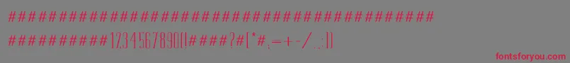 フォントTamila – 赤い文字の灰色の背景