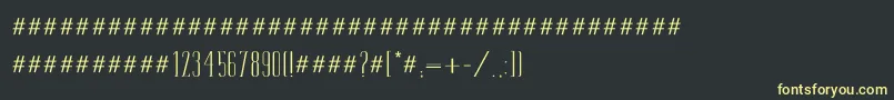 フォントTamila – 黒い背景に黄色の文字