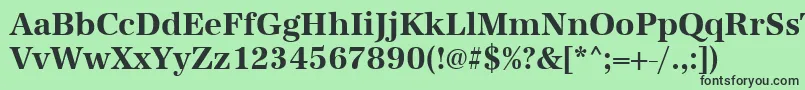 フォントUrwantiquatnarBold – 緑の背景に黒い文字