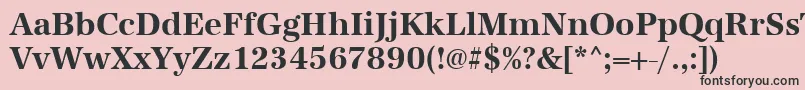 フォントUrwantiquatnarBold – ピンクの背景に黒い文字