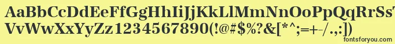 UrwantiquatnarBold-fontti – mustat fontit keltaisella taustalla