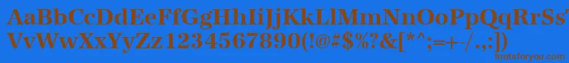 Шрифт UrwantiquatnarBold – коричневые шрифты на синем фоне