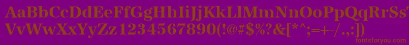 Шрифт UrwantiquatnarBold – коричневые шрифты на фиолетовом фоне