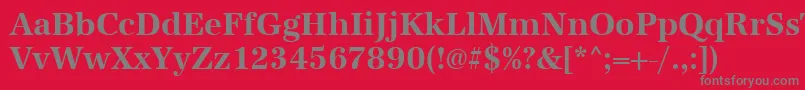 Шрифт UrwantiquatnarBold – серые шрифты на красном фоне