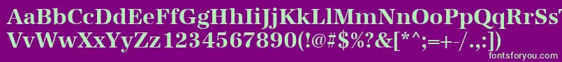 UrwantiquatnarBold Font – Green Fonts on Purple Background