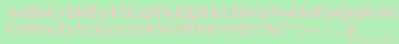 UrwantiquatnarBold Font – Pink Fonts on Green Background