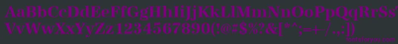 UrwantiquatnarBold-fontti – violetit fontit mustalla taustalla