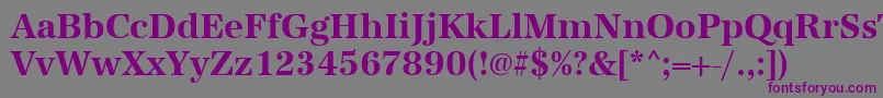 Шрифт UrwantiquatnarBold – фиолетовые шрифты на сером фоне