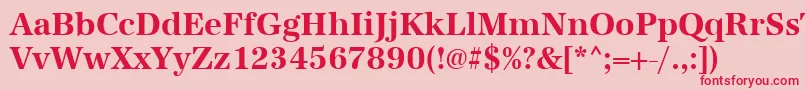 UrwantiquatnarBold Font – Red Fonts on Pink Background