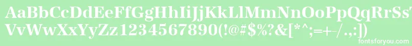 UrwantiquatnarBold-Schriftart – Weiße Schriften auf grünem Hintergrund