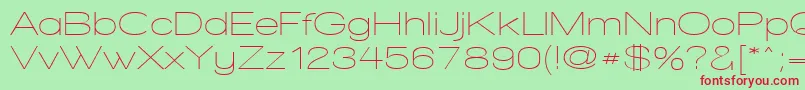 WalkwayExpand Font – Red Fonts on Green Background