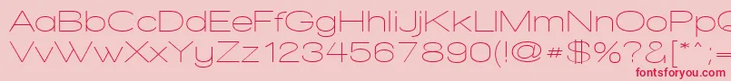 WalkwayExpand Font – Red Fonts on Pink Background