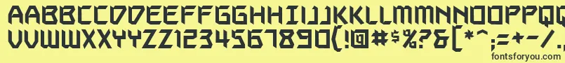 AutodestructBb Font – Black Fonts on Yellow Background