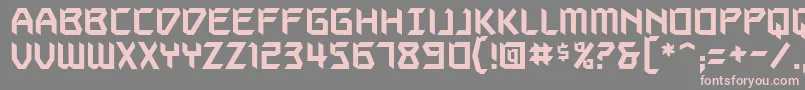 AutodestructBb Font – Pink Fonts on Gray Background