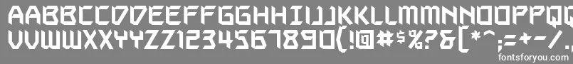 フォントAutodestructBb – 灰色の背景に白い文字