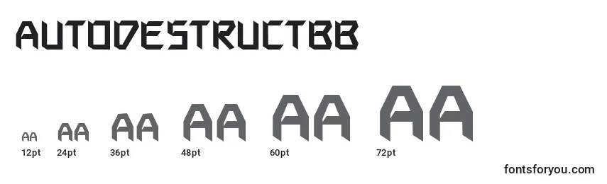 Размеры шрифта AutodestructBb