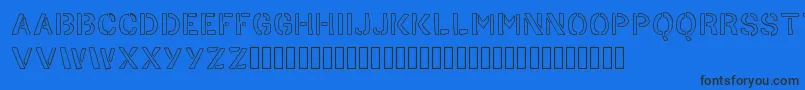 HandStencil Font – Black Fonts on Blue Background