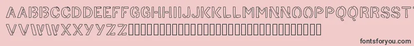 HandStencil-Schriftart – Schwarze Schriften auf rosa Hintergrund