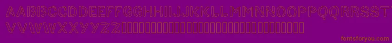 HandStencil Font – Brown Fonts on Purple Background