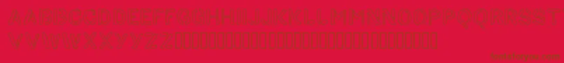 HandStencil Font – Brown Fonts on Red Background