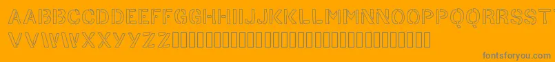 HandStencil Font – Gray Fonts on Orange Background