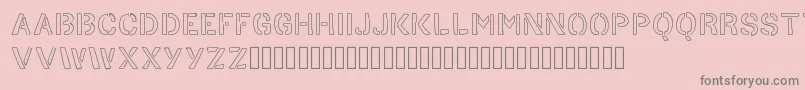 HandStencil Font – Gray Fonts on Pink Background
