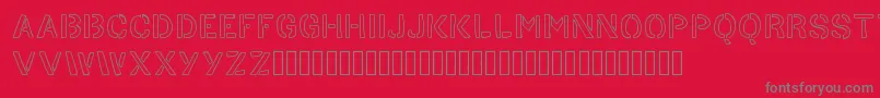 HandStencil Font – Gray Fonts on Red Background